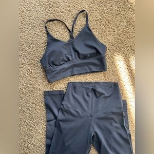 Aerie Offline Navy Bra and Leggings Set